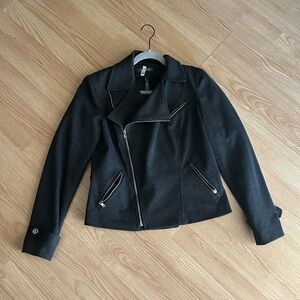 Lauren Ralph Lauren Dark Gray Motorcycle Jacket Women’s Medium